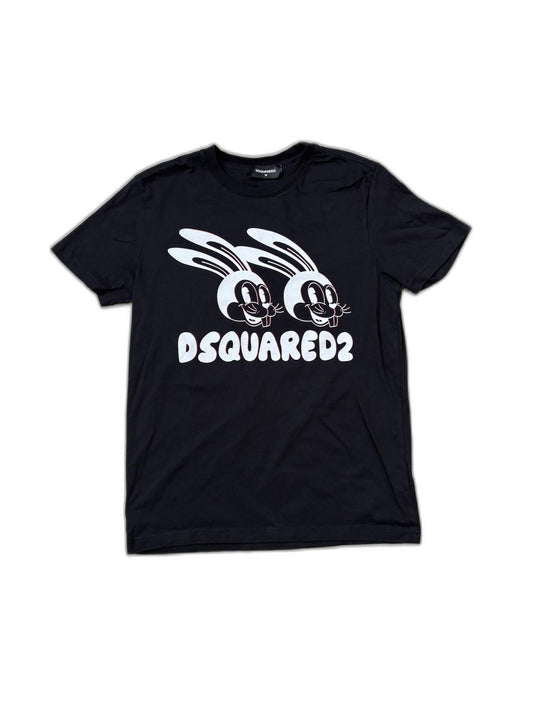 Dsquared2 Twins Rabbit Print Black T-Shirt - S