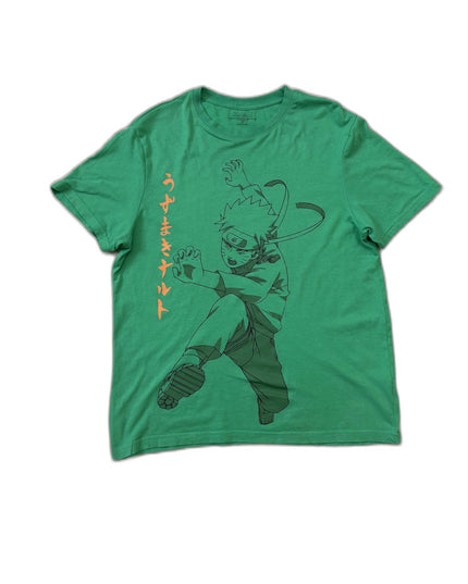 Naruto Shippuden Green with Ninja Graphic T-Shirt - S