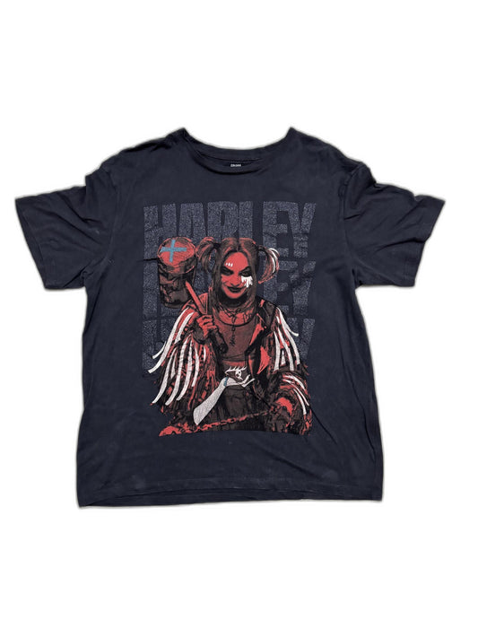 Cropp Harley Quinn with Sparkle Graphic T-Shirt- M