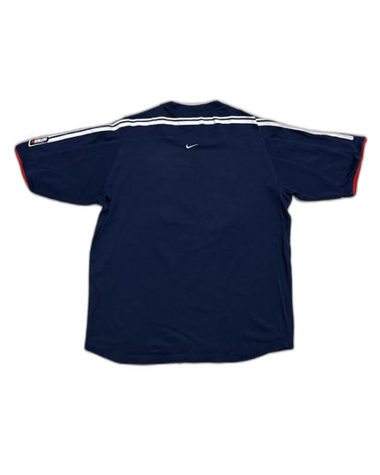 Nike Graphic Crew Neck Navy Blue T-Shirt - L
