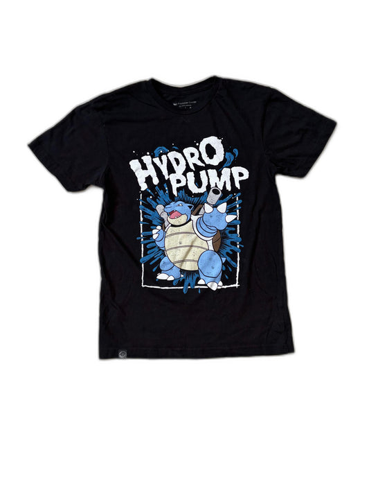 Pokémon Center Hydro Pump Blastoise Black Graphic T-Shirt - XS