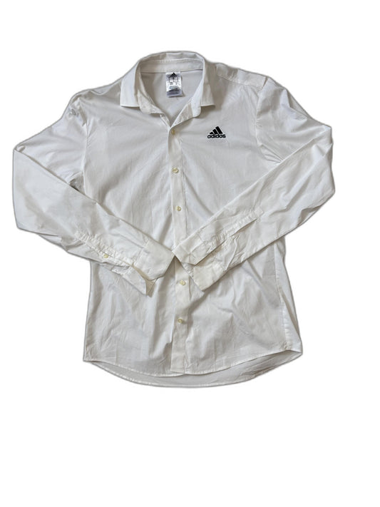 Adidas Classic White Performance Button-Up Shirt - XS