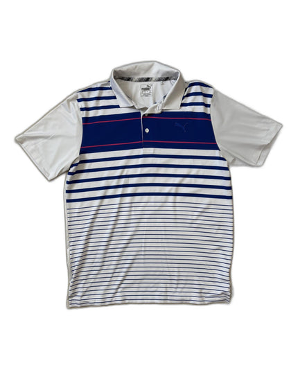 Puma Spotlight Golf Sample Striped Polo Shirt - M