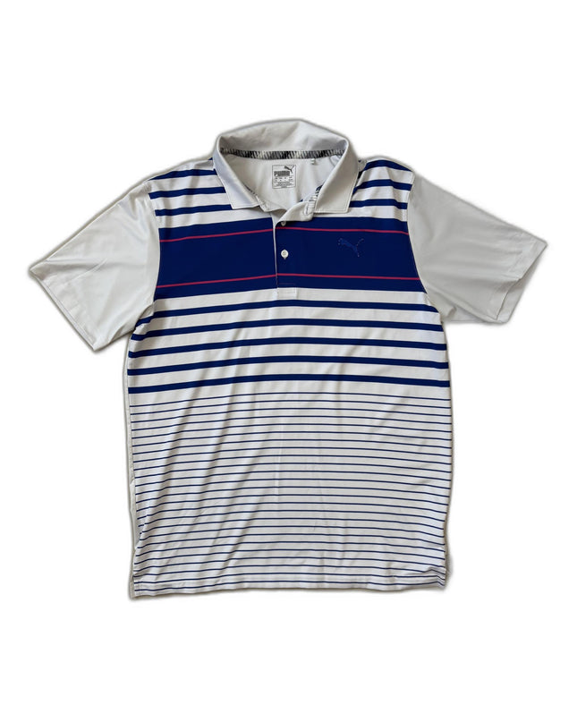 Puma Spotlight Golf Sample Striped Polo Shirt - M