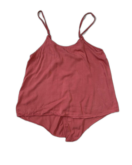 Crane Pink Button Down Sleeveless Cami Top - M