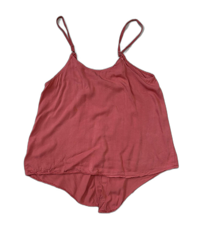 Crane Pink Button Down Sleeveless Cami Top - M
