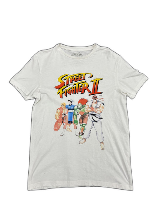 Springfield Street Fighter II White Graphic T-Shirt - S