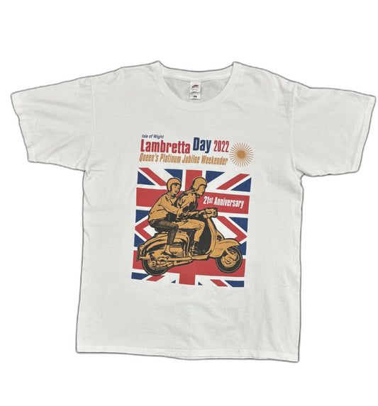 Fruit of the Loom Lambretta Day 2022 Scooter Event White T-Shirt - M