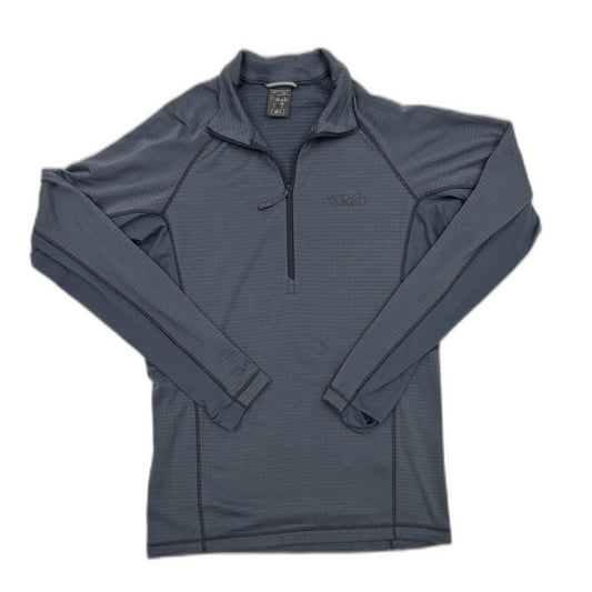 Rab Lightweight Quarter-Zip Grid Fleece Gray Pullover - XS
