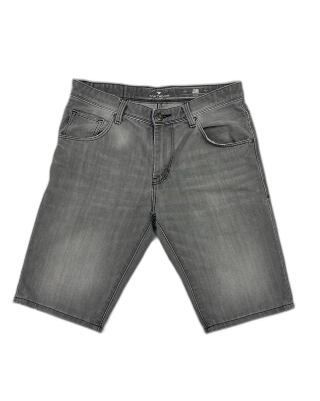 Tom Tailor Jim Slim Vintage Fit Gray Denim Shorts - M | Waist: 31"