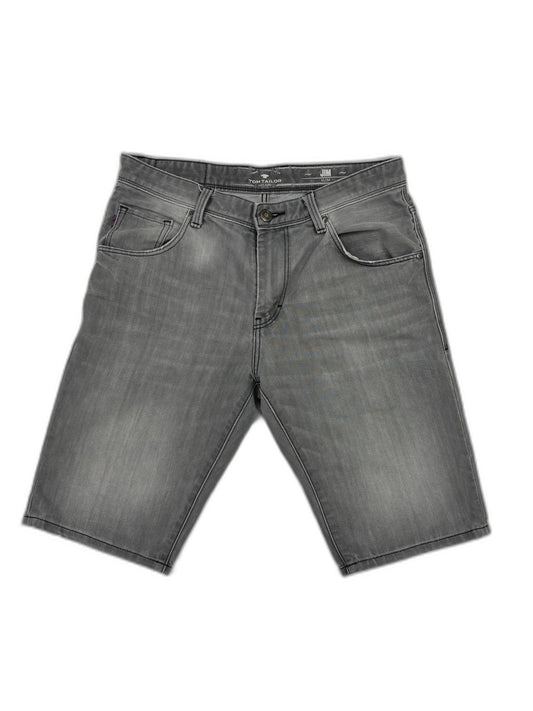 Tom Tailor Jim Slim Vintage Fit Gray Denim Shorts - M | Waist: 31"