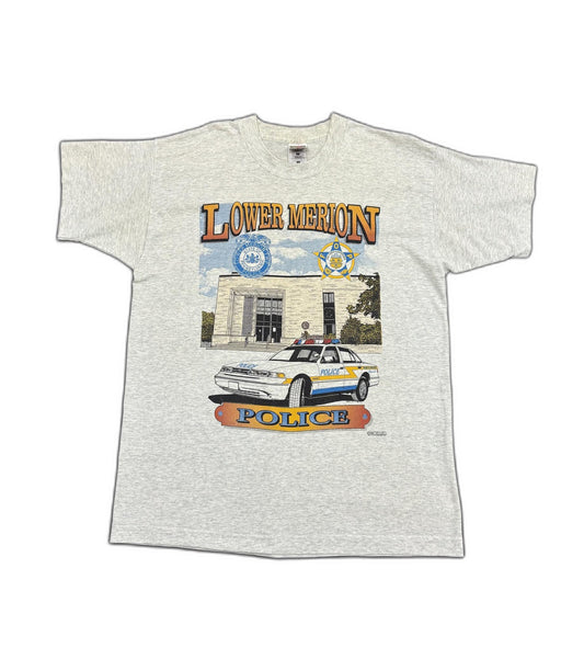 Vintage Single Stitch Fruit of the Loom Lower Merion Township Police Graphic T-Shirt - M