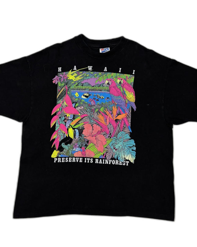 Hanes Vintage 90s Single Stitch Hawaii Preserve Its Rainforest T-Shirt - L