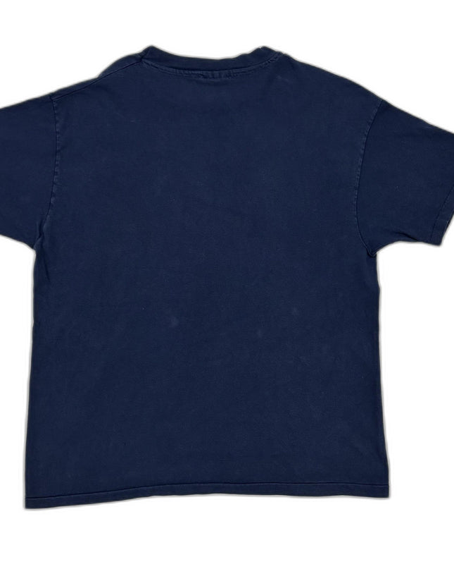 Hanes Beefy-T Wild Dolphins Vintage Made in USA Navy Blue Graphic T-Shirt - XL