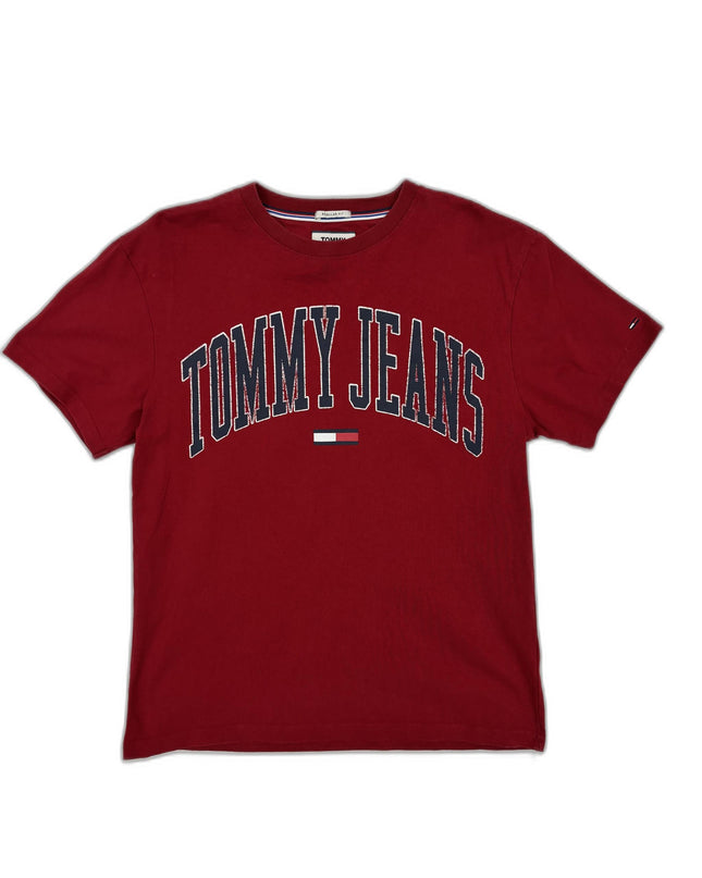 Tommy Hilfiger Jeans Arched Logo Graphic Red T-Shirt - S