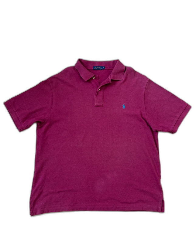 Ralph Lauren Classic Fit Magenta Pique Polo Shirt - XL