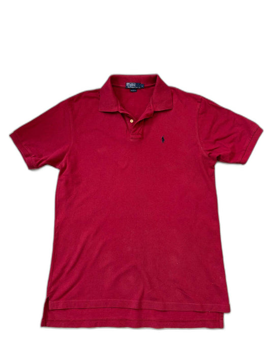 Ralph Lauren Vintage Classic Crimson Pique Polo Shirt - M