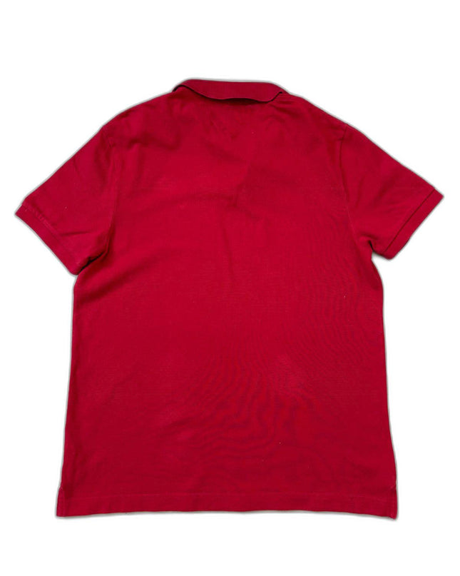 Tommy Hilfiger Custom Fit Red Oxford-Collar Polo Shirt - L