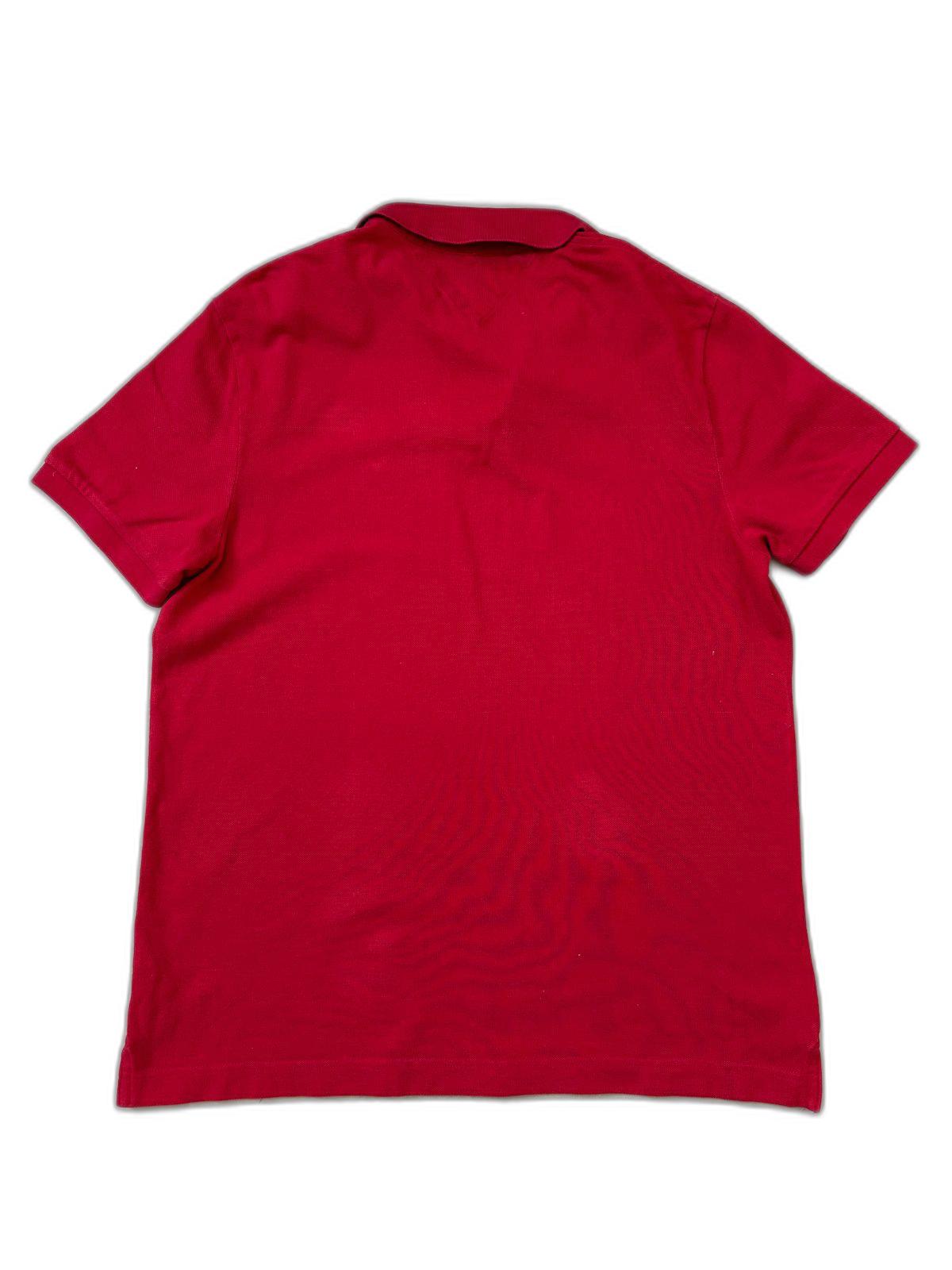 Tommy Hilfiger Custom Fit Red Oxford-Collar Polo Shirt - L