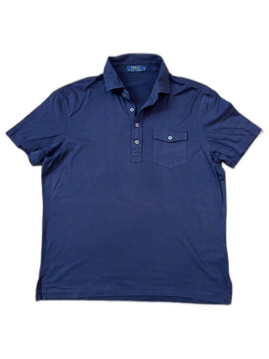 Ralph Lauren Short-Sleeve Navy Blue Polo Shirt- L