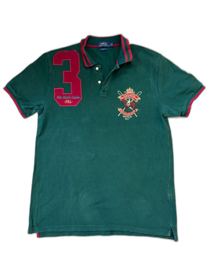 Ralph Lauren Vintage Green 3-Embroidered Polo Shirt - M