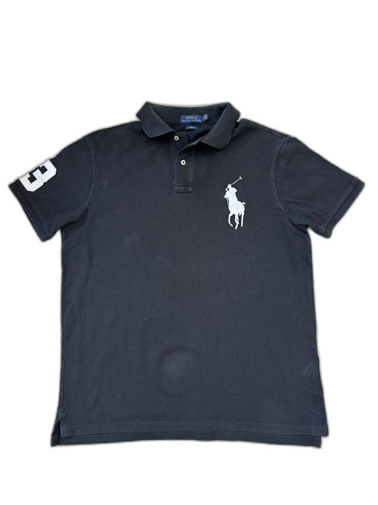 Ralph Lauren Big Pony #3 Black Polo Shirt - L