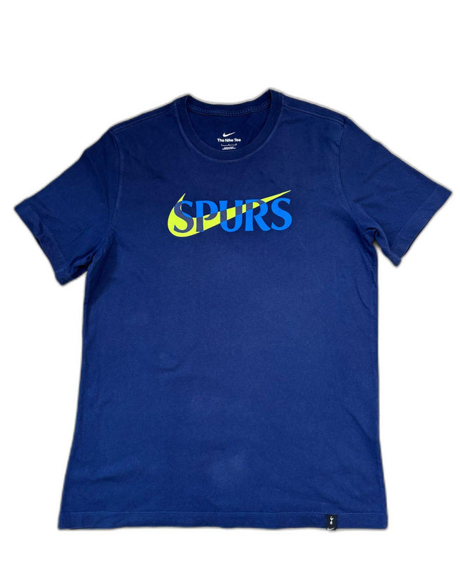 Nike Spurs Navy Blue Graphic with Logo Print  T-Shirt - M