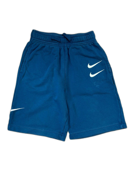 Nike Sportswear With Dual White Swoosh Blue Shorts- XS | Wasit: 26"