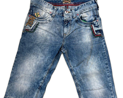 Nesal Denim 1987 Distressed Cargo Light Blue Short - M