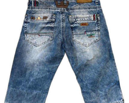 Nesal Denim 1987 Distressed Cargo Light Blue Short - M