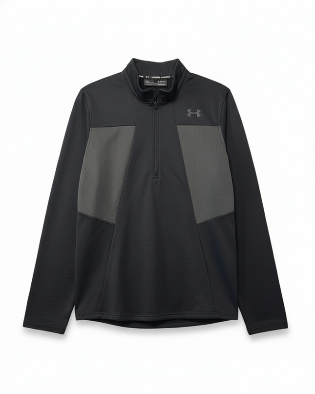 Under Armour ColdGear Black & Grey Quarter-Zip Pullover