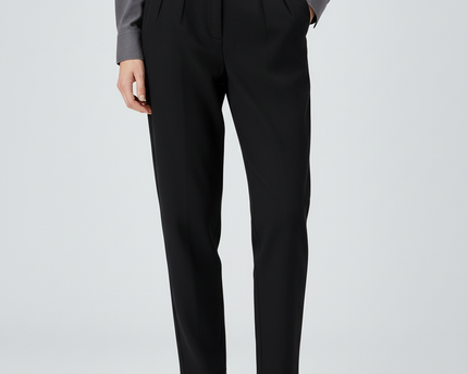 ZARA High Waisted Black Trousers - Minimalist Chic