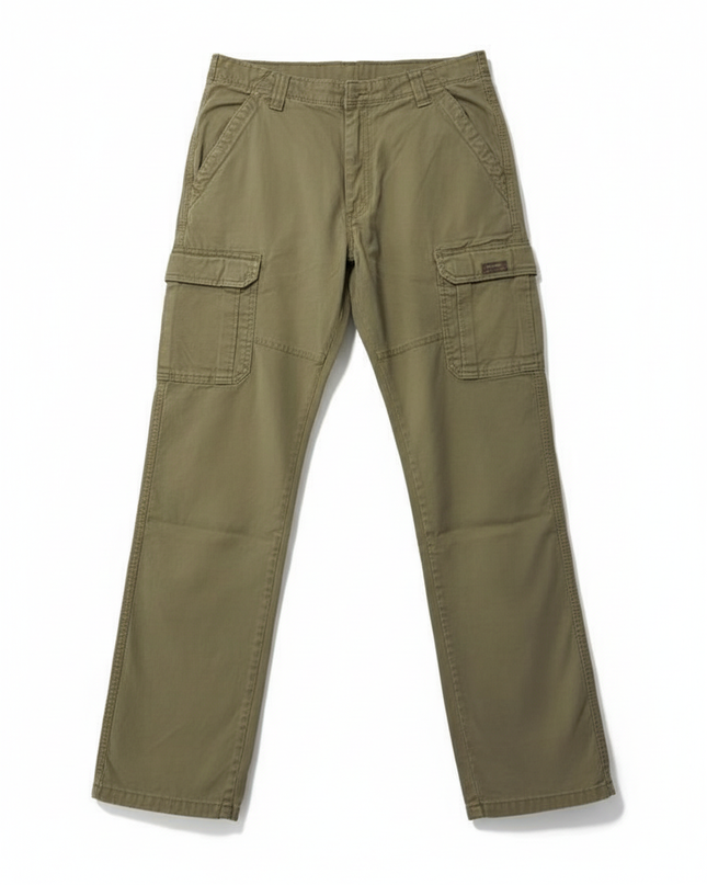 Wrangler Olive Green Relaxed Fit Stretch Cargo Pants