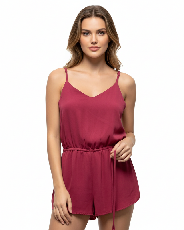 Le Château Rose Pink Wrap V-Neck Peplum Top